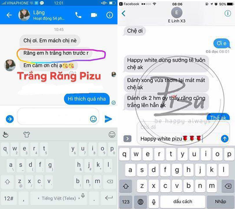 Bột trắng răng Pizu