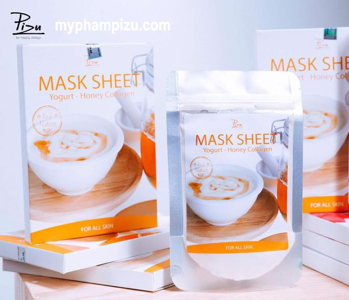 Mặt nạ sữa chua mật ong Pizu, Mask Sheet Yogurt - Honey Collagen