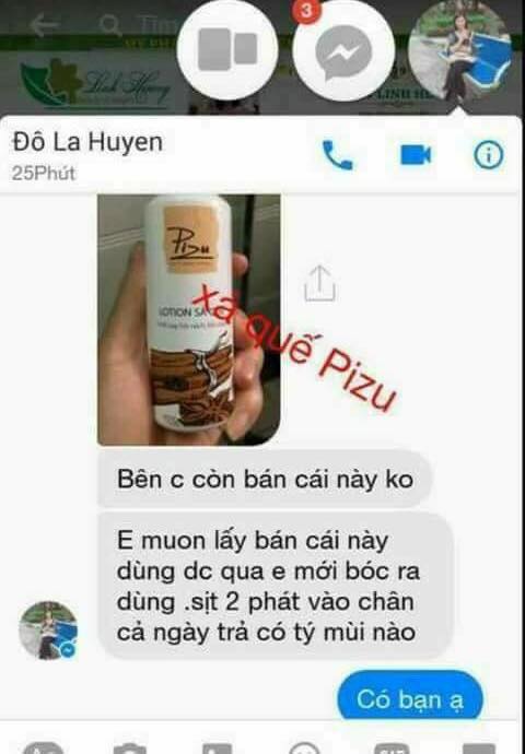 Phản hồi khách sử dụng Lotion sả quế Pizu