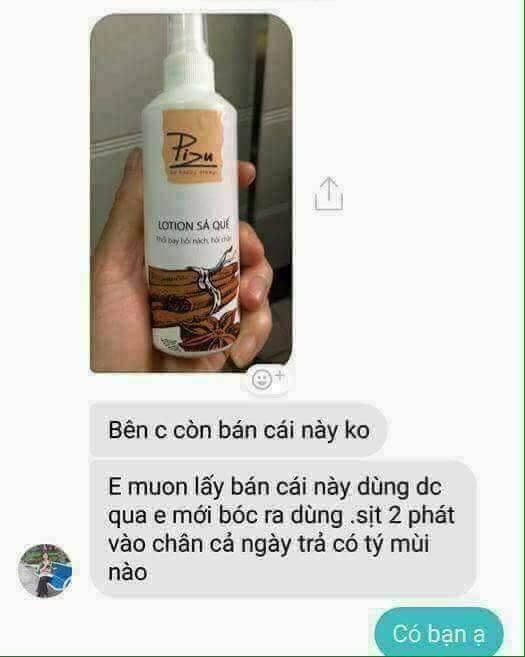 Phản hồi khách sử dụng Lotion sả quế Pizu